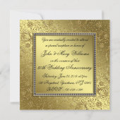 Carte d'invitation classique pour noces d'or de ma (Dos)