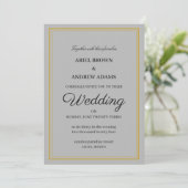 Carte d'invitation Classy mariage Grey (Debout devant)