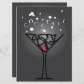 Carte d'invitation Cocktail (Devant / Derrière)