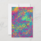 Carte d'invitation colorée avec éclaboussures de p (Dos)