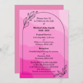 Carte d'invitation commémorative minimaliste perso (Devant / Derrière)