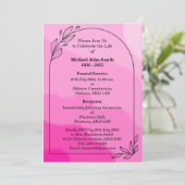 Carte d'invitation commémorative minimaliste perso (Debout devant)