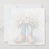 Carte d'invitation cowgirl vide | Thème occidental (Dos)