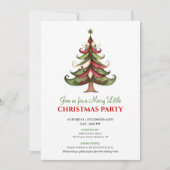 Carte d'invitation créative Noël arbre de Noël (Devant)