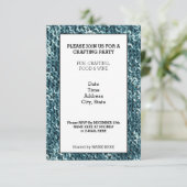 Carte d'invitation Crochet Design Crafting Party (Debout devant)