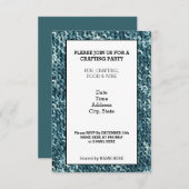 Carte d'invitation Crochet Design Crafting Party (Devant / Derrière)