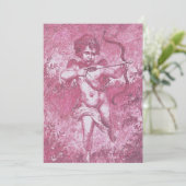 Carte d'invitation cupide (Debout devant)