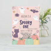 Carte d'invitation Cute Pastel Halloween | Éffraya (Debout devant)