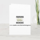 Carte d'invitation Damask Bridal Shower (Dos)