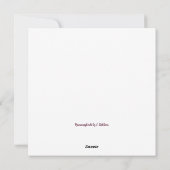 Carte d'invitation d'anniversaire (Dos)