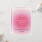 Carte d'invitation d'anniversaire (Devant/Arrière en situation)