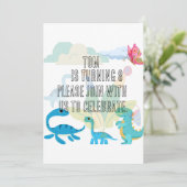 Carte d'invitation d'anniversaire (Debout devant)