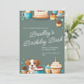 CARTE D'INVITATION D'ANNIVERSAIRE (Debout devant)