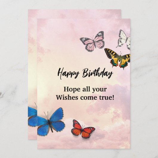 Carte d'invitation d'anniversaire (Devant / Derrière)