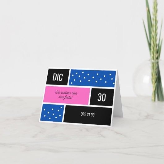 Carte d'invitation d'anniversaire (Devant)