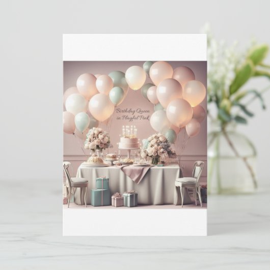 CARTE D'INVITATION D'ANNIVERSAIRE (Debout devant)