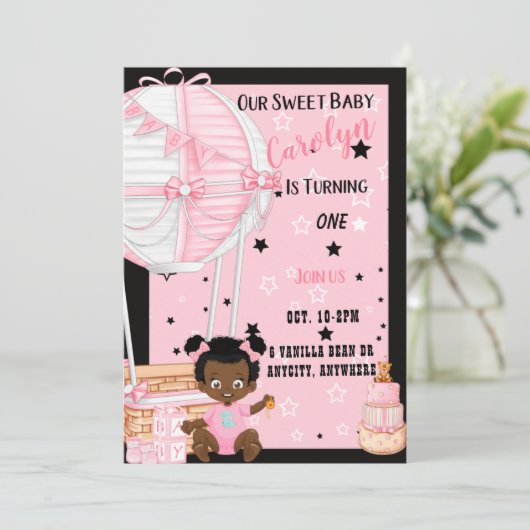 Carte d'invitation d'anniversaire (Debout devant)