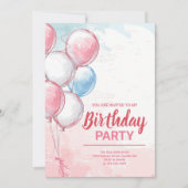 Carte d'invitation d'anniversaire (Devant)