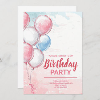Carte d'invitation d'anniversaire