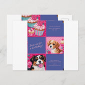 CARTE D'INVITATION D'ANNIVERSAIRE (Devant / Derrière)