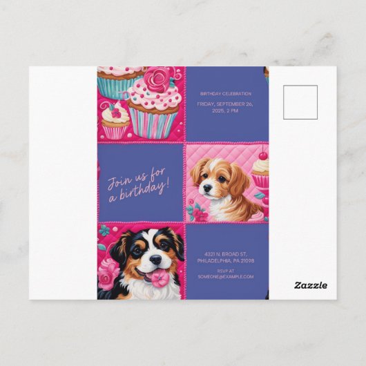 CARTE D'INVITATION D'ANNIVERSAIRE (Dos)