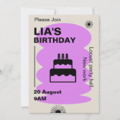 Carte d'invitation d'anniversaire (Devant)