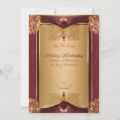 carte d'invitation d'anniversaire (Dos)