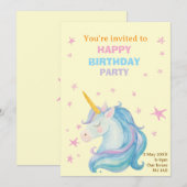 Carte d'invitation d'anniversaire (Devant / Derrière)