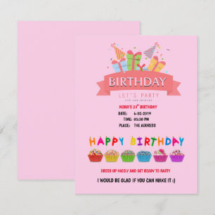 Carte d'invitation d'anniversaire