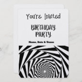 Carte d'invitation d'anniversaire 14 cm * 19 cm (Devant / Derrière)