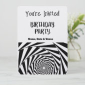 Carte d'invitation d'anniversaire 14 cm * 19 cm (Debout devant)