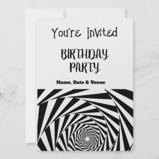 Carte d'invitation d'anniversaire 14 x 19 cm