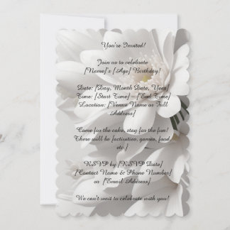 Carte d'invitation d'anniversaire 5' x 7' (avec en