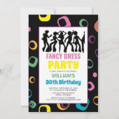 Carte d'invitation d'anniversaire à déguisement su (Devant)