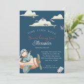 Carte d'invitation d'anniversaire à durée personna (Debout devant)