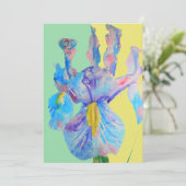 Carte d'invitation d'anniversaire à l'aquarelle Bl (Debout devant)