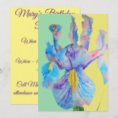 Carte d'invitation d'anniversaire à l'aquarelle Bl (Devant / Derrière)