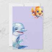 Carte d'invitation d'anniversaire à l'aquarelle Si (Dos)