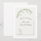 Carte d'invitation d'anniversaire à l'arche de ver (Devant / Derrière)