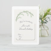 Carte d'invitation d'anniversaire à l'arche de ver (Debout devant)