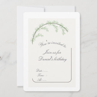 Carte d'invitation d'anniversaire à l'arche de ver