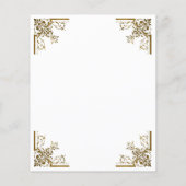Carte d'invitation d'anniversaire à l'écriture dor (Dos)