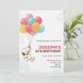 Carte d'invitation d'anniversaire à thème festif c (Debout devant)