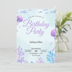 Carte d'invitation d'anniversaire amusante