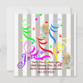 Carte d'invitation d'anniversaire Ange (Dos)