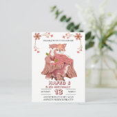 Carte d'invitation d'anniversaire Animaux de la fo (Debout devant)