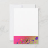 Carte d'invitation d'anniversaire Arbre Fleur Fant (Dos)