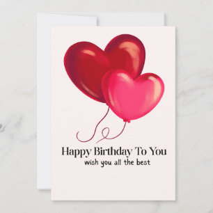 Carte d'invitation d'anniversaire avec ballon en f