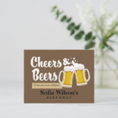 carte d'invitation d'anniversaire avec des acclama (Debout devant)