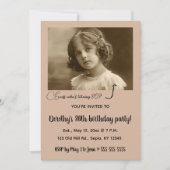 Carte d'invitation d'anniversaire avec photo modif (Devant)